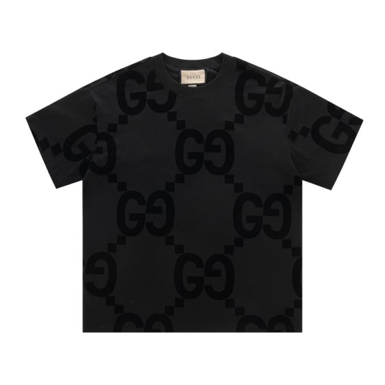 Gucci flocked pattern high-weight short-sleeved shirt